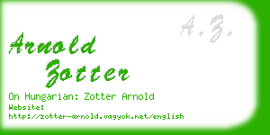 arnold zotter business card